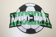 NIGERIA SOCCER BALL FOOTBALL IRON ON PATCH CREST BADGE .. NEW