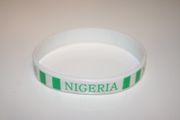 NIGERIA WHITE COUNTRY FLAG SILICONE BRACELET WRISTBAND ... NEW