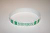 NIGERIA WHITE COUNTRY FLAG SILICONE BRACELET WRISTBAND ... NEW