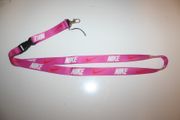 NIKE PINK HIGH QUALITY LANYARD KEYCHAIN PASSHOLDER TICKET HOLDER .. NEW
