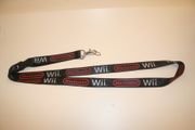NINTENDO Wii BLACK LANYARD KEYCHAIN PASSHOLDER ... HIGH QUALITY... NEW