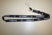 NISSAN BLACK HIGH QUALITY CAR LANYARD KEYCHAIN PASSHOLDER ..NEW