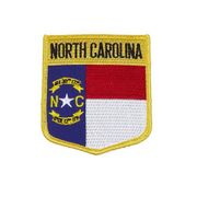 NORTH CAROLINA USA SHIELD FLAG IRON ON PATCH CREST BADGE 3 X 3 1/2 INCHES ... NEW