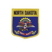 NORTH DAKOTA USA SHIELD FLAG IRON ON PATCH CREST BADGE 3 X 3 1/2 INCHES ... NEW