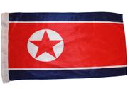 NORTH KOREA 12" X 18" INCHES COUNTRY HIGH QUALITY FLAG WITH SLEAVE WITHOUT STICK .. FIFA SOCCER WORLD CUP .. NEW