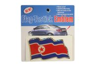 NORTH KOREA COUNTRY FLAG WAVY BUMPER DECAL STICKER EMBLEM ...