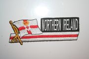 NORTHERN IRELAND COUNTRY FLAG WORD IRON ON PATCH CREST BADGE .. NEW