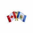 NORTHWEST TERRITORIES NWT / CANADA PROVINCIAL FLAG SMALL METAL FRIENDSHIP PIN LAPEL BADGE .. CANADIAN PROVINCE .. NEW