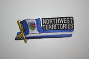 NORTHWEST TERRITORIES PROVINCIAL FLAG WORD IRON-ON PATCH CREST BADGE .. NWT CANADIAN CANADA .. NEW