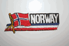 NORWAY COUNTRY FLAG IRON ON WORD PATCH CREST BADGE .. NEW