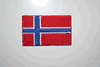 NORWAY COUNTRY FLAG SMALL IRON ON PATCH CREST BADGE .. NEW