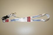***SOLD OUT***NORWAY WHITE HIGH GLOSS COUNTRY FLAG LANYARD KEYCHAIN PASSHOLDER NECKSTRAP ... NEW