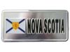 NOVA SCOTIA COUNTRY FLAG SILVER SMALL METALLIC LICENSE PLATE DECAL STICKER EMBLEM ...