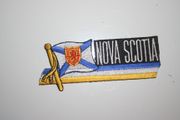 NOVA SCOTIA PROVINCIAL FLAG WORD IRON-ON PATCH CREST BADGE ... CANADIAN CANADA... NEW