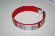 NOVA SCOTIA RED PROVINCIAL FLAG FLEXBLE C BRACELET WRISTBAND .. NEW