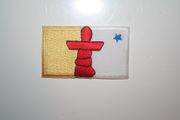 NUNAVUT CANADIAN PROVINCIAL FLAG SMALL IRON ON PATCH CREST BADGE ..NEW