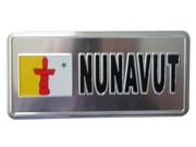 NUNAVUT COUNTRY FLAG SILVER SMALL METALLIC LICENSE PLATE DECAL STICKER EMBLEM ...