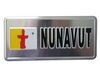 NUNAVUT COUNTRY FLAG SILVER SMALL METALLIC LICENSE PLATE DECAL STICKER EMBLEM ...