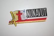 NUNAVUT PROVINCIAL FLAG WORD IRON-ON PATCH CREST BADGE .. NEW