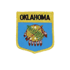 OKLAHOMA USA SHIELD FLAG IRON ON PATCH CREST BADGE 3 X 3 1/2 INCHES ... NEW