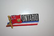ONTARIO CANADIAN PROVINCIAL FLAG WORD IRON-ON PATCH CREST BADGE ... NEW