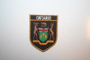 ONTARIO CREST CANADIAN PROVINCE BLACK SHIELD PATCH CREST BADGE .. NEW