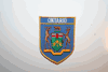ONTARIO CREST CANADIAN PROVINCIAL IRON ON SHIELD BLUE PATCH CREST BADGE .. NEW