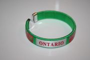 ONTARIO GREEN PROVINCIAL FLAG FLEXIBLE C BRACELET WRISTBAND .. NEW