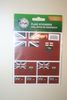ONTARIO PROVINCIAL FLAG COLLECTION OF 7 DIFFERENT SIZE STICKERS .. NEW