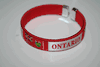 ONTARIO RED PROVINCIAL FLAG FLEXIBLE C BRACELET WRISTBAND .. NEW