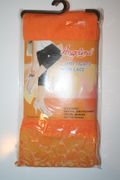 ORANGE OPAQUE FANCY CAPRI FOOTLESS TIGHTS WITH LACE ... 100 - 175 LBS .. NEW IN PACKAGE