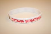 OTTAWA SENATORS NHL HOCKEY SILICONE BRACELET WITH LOGO (ADULT OR KIDS SIZES)