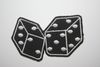 PAIR OF DICE IRON-ON PATCH BADGE CREST .. NEW