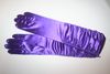 PAIR OF PURPLE LONG SATIN HIGH QUALITY OPERA GLOVES .. NEW IN PACKAGE .. WEDDING