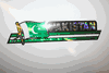 PAKISTAN COUNTRY FLAG LONG METALIC CAR AUTOMOBILE BUMPER STICKER DECAL EMBLEM .. NEW