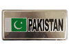 PAKISTAN COUNTRY FLAG SMALL SILVER METAL LICENSE PLATE STICKER DECAL EMBLEM .. NEW