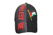 PALESTINE BLACK COUNTRY FLAG EMBOSSED HAT CAP