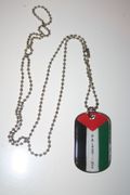 PALESTINE COUNTRY FLAG DOG TAG NECKLACE .. NEW