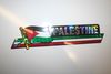 PALESTINE COUNTRY FLAG LONG METALIC CAR AUTOMOBILE BUMPER STICKER DECAL EMBLEM .. NEW