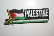 PALESTINE COUNTRY FLAG WORD IRON ON PATCH CREST BADGE . NEW