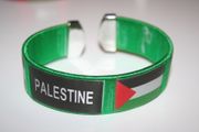 PALESTINE GREEN SUPER THICK COUNTRY FLAG FLEXIBLE BRACELET WRISTBAND ..  NEW