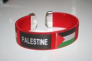 PALESTINE RED SUPER THICK COUNTRY FLAG FLEXIBLE BRACELET .. NEW