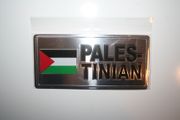 PALESTINIAN COUNTRY FLAG METAL LICENSE PLATE STICKER .. PALESTINE ... NEW