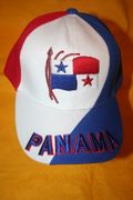 PANAMA COUNTRY FLAG COLORS EMBOSSED HAT CAP .. NEW