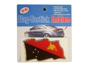 PAPUA NEW GUINEA COUNTRY FLAG WAVY BUMPER DECAL STICKER EMBLEM ...
