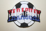 PARAGUAY SOCCER BALL FOOTBALL IRON ON PATCH CREST BADGE .. NEW