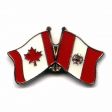 PERU / CANADA COUNTRY FLAG SMALL METAL FRIENDSHIP LAPEL PIN BADGE .. NEW