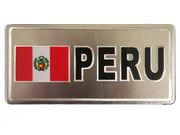 PERU COUNTRY FLAG  LICENSE PLATE STICKER ... NEW