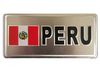 PERU COUNTRY FLAG  LICENSE PLATE STICKER ... NEW
