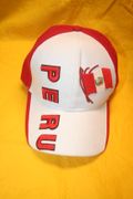 PERU COUNTRY FLAG WHITE & RED HAT CAP ... NEW
